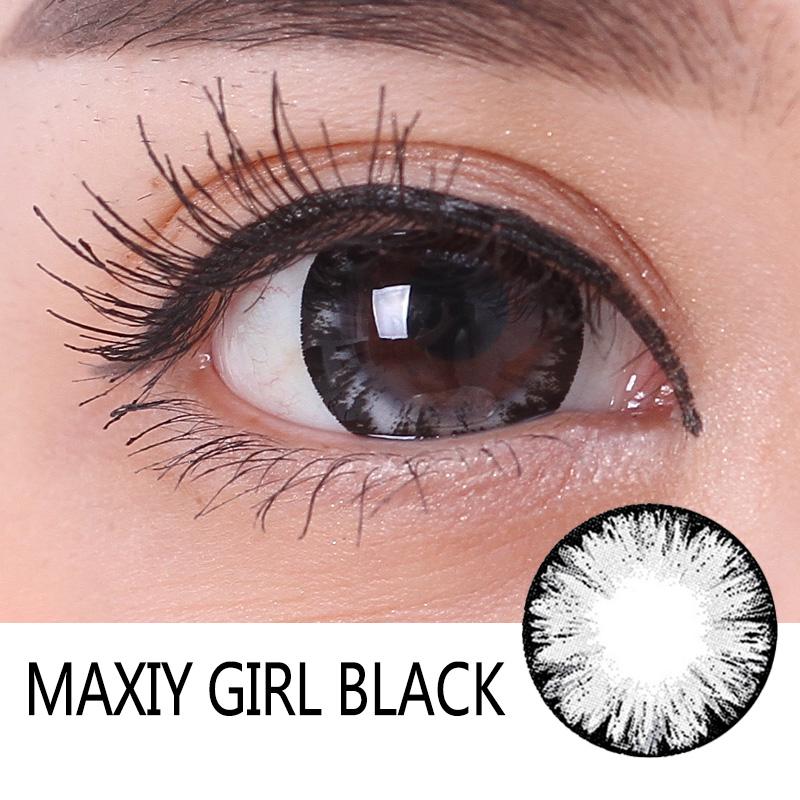 MAXIY GIRL 7 Colors (12 Month) Colored Contact Lenses under $10 (Buy 3 get 1 Free)